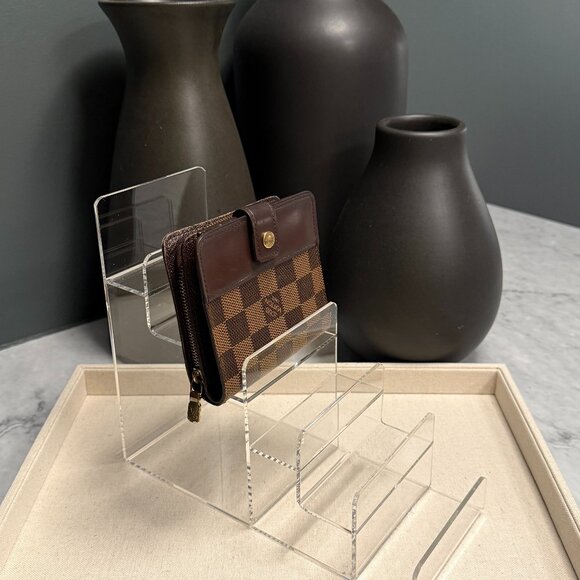Louis Vuitton Damier Ebene Canvas Compact Zip Wallet - Picture 1 of 7